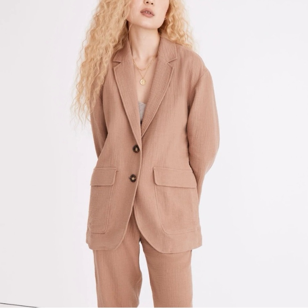 Madewell | Cotton-Linen Relaxed Larsen Blazer | Women’s Blazer | NWT